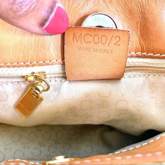 CELINE LEATHER BAG YELLOW SUEDE C MACADAM HANDBAG FRANCE DESIGNER SHOULDER  BAG - Picture 14 of 17